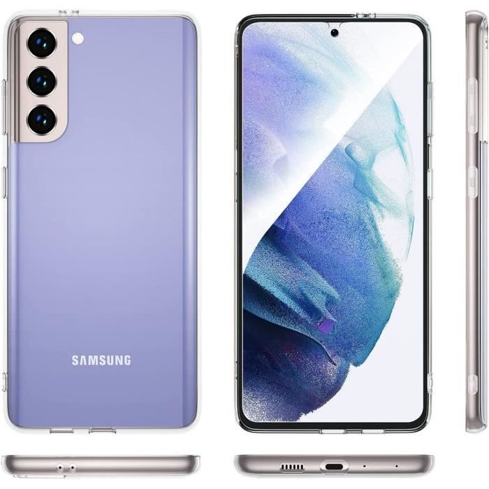 Coque et Verres - Booling - pour Samsung S21 - Souple - Transparent - Anti-Rayure