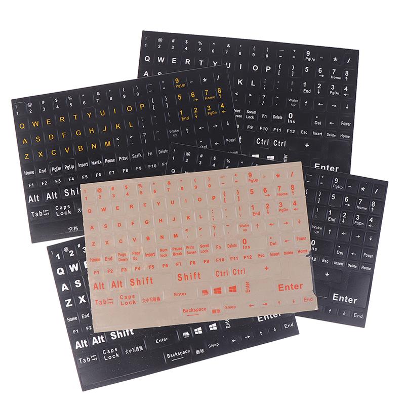 English 120 Keys Matte Standard Waterproof Keyboard Stickers Letter Alphabet