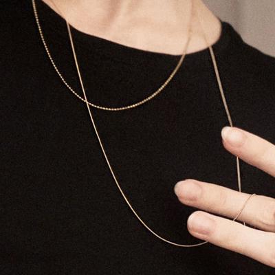 EIGHTMORE Dotted Slim Silver Necklace