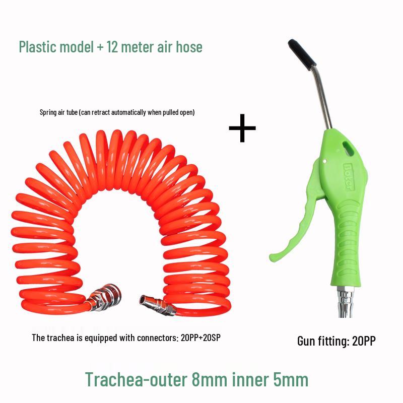 Extended High-Pressure Pneumatic Air Blower & Dusting Gun Tool
