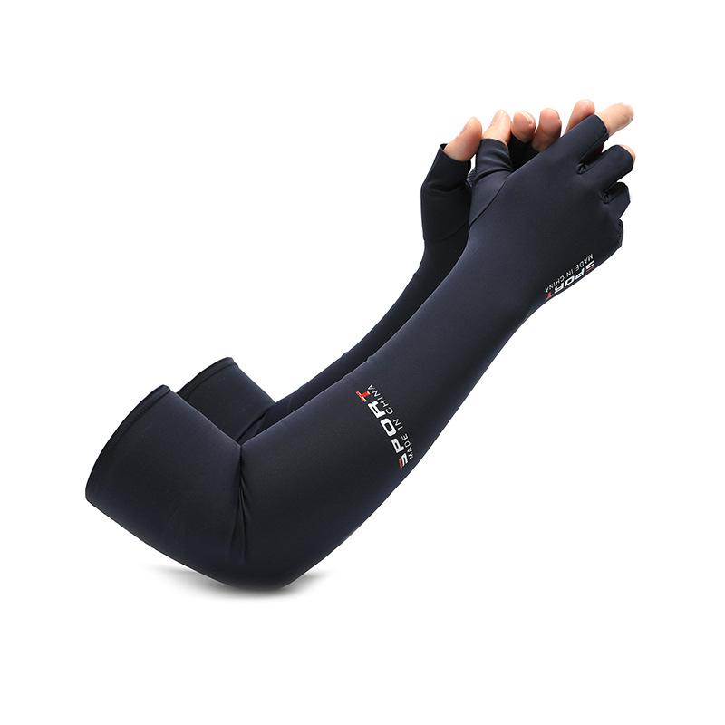 Męskie i damskie rękawiczki bez palców z jedwabiu lodowego chroniące przed promieniowaniem UV do jazdy na rowerze i wędkowania