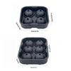 4/6 Grid Silicone Ice Cube and Ball Holder Set - DIY Ice Mold Maker for Whiskey, Cocktails
