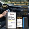 Homonth car interior refurbishment kit, instrument panel, wax, plastic cleaning, coating, glazing, daily maintenance 1set