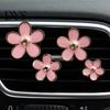 Car Aromatherapy Clip 4Pcs Flower Air Freshener Vent Mount Long Lasting Fragrance Alloy Outlet Odor Removal Type Automotive Diffuser Accessories