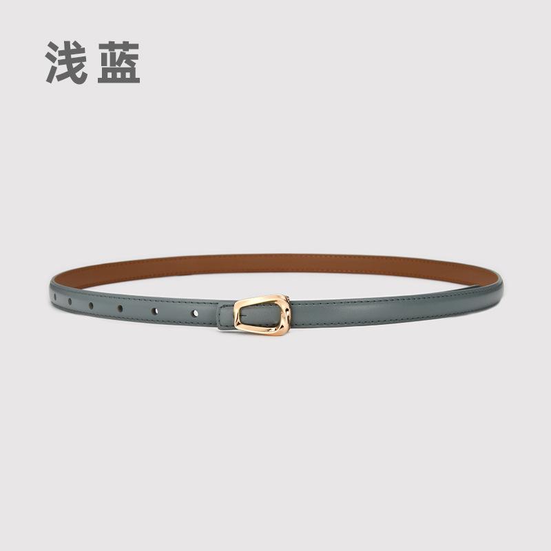 Leather Thin Belt Women'S Fashion Belt With Skirt Simple And Trendy Thin Belt Women'S Thin Belt