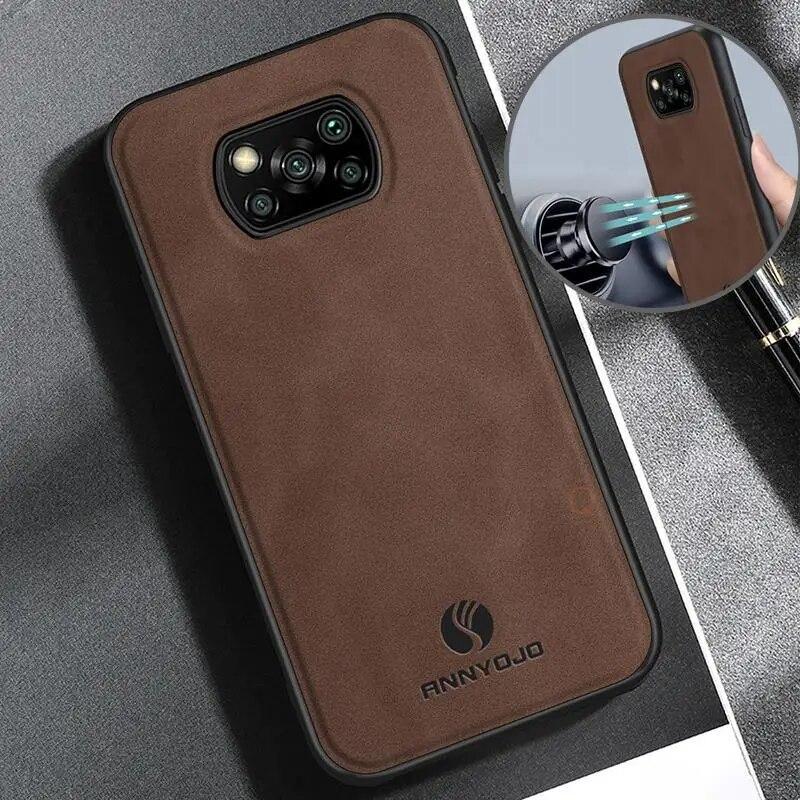 

Магнитный кожаный чехол из овчины для Xiaomi Mi Poco X3 Pro Nfc 5g, роскошный мужской деловой чехол в стиле ретро Poko X 3 X3pro X3nfc
