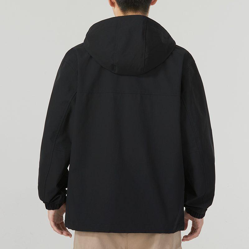 New Balance Jackets Men's Black Hooded Moderate Other AMJ33359-BK