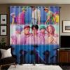 Pop Saja Boys Printed Curtains Insulation Multiple Sizes Living Room Decoration Darkening Set Of 2 Made Polyester Machine Washable Sitting Decor