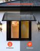 Awnings for Door Entrance, 38 X 40 In, Exterior Front Door Window Awnings with Drainage & ABS Bracket, Rain Snow Sun Protection, Overhang