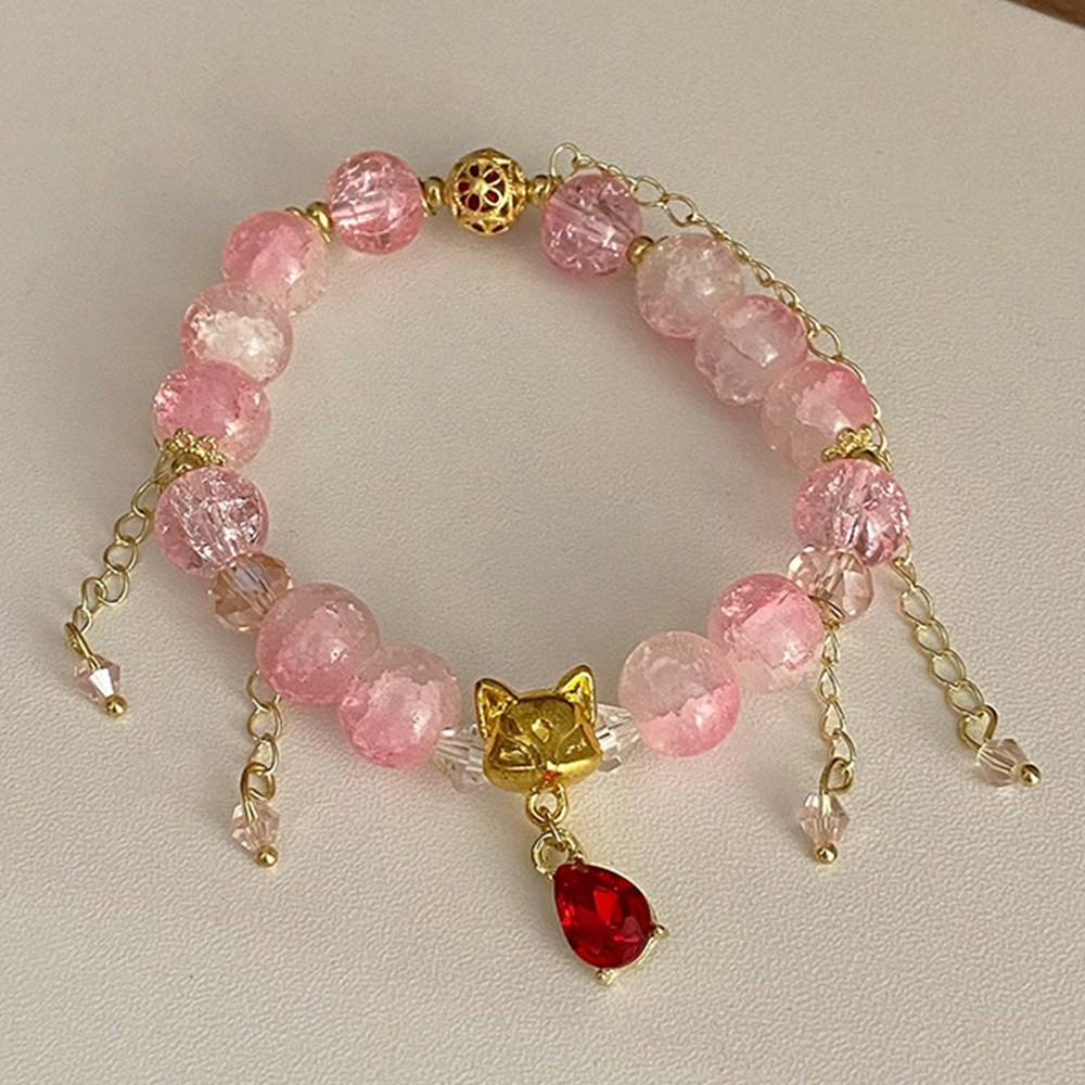 New Fashion Anime Jewerly Genshin Impact Wanderer Yae Miko Scaramouche Cosplay Fox Pendant Beads Bracelet Costume Props Gifts