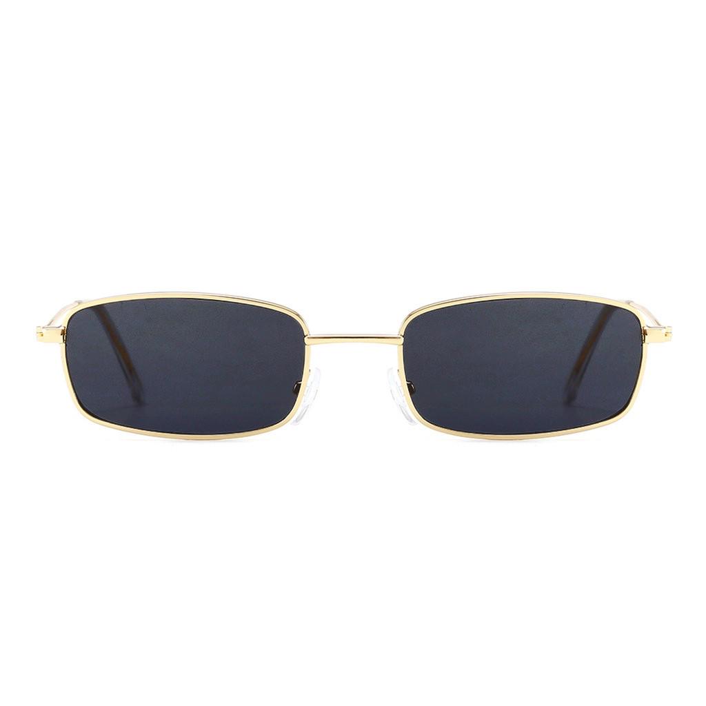 Rectangular Frame Sunglasses Lightweight Metal Frame UV Protection Eyewear for Outdoor Activities and Daily Use