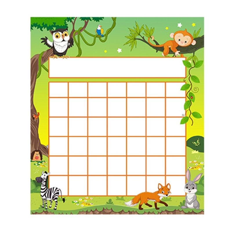50 Pieces Classroom Incentive Chart Cartoon Children Positive Behavior Reward Board for Shool Teacher Student