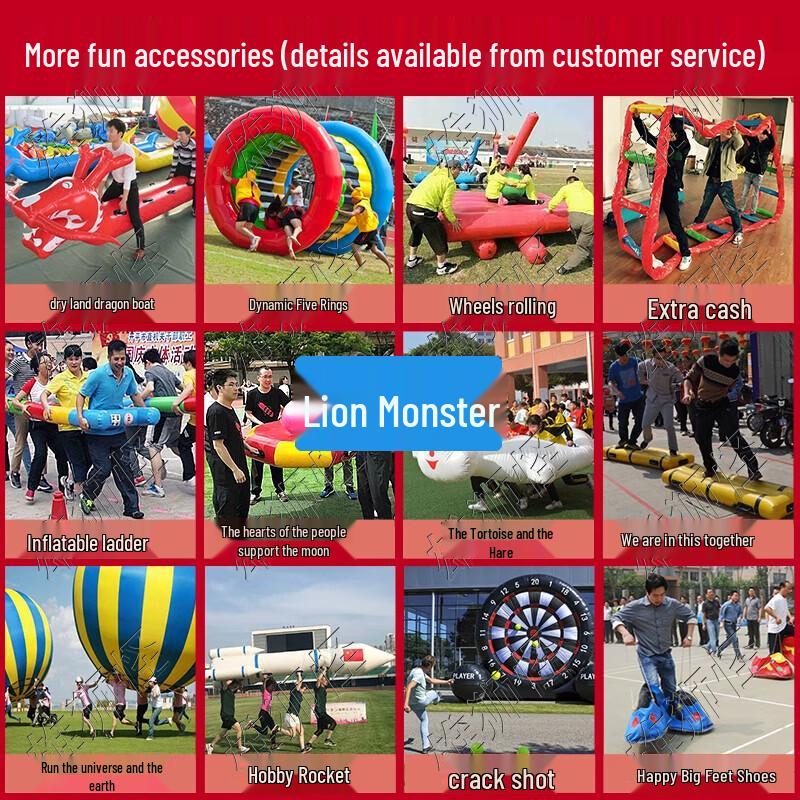 Inflatable Caterpillar Team Racing Game Prop