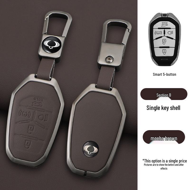 Premium Metal Shell Protective Key Case for Ssangyong Korando, Tivoli, Rexton 5-Button Remote