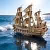 Dutch Ship 3D Wooden Puzzle Scale Miniature DO-IT-YOURSELF Miniature Kit Handcrafted Present Home Decor Assembly Toy