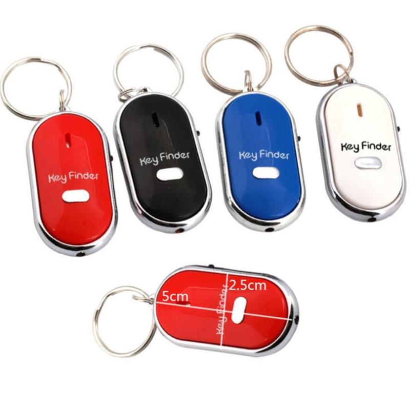 Whistle Lost Key Finder with LED Flashing Light and Beeping Sound Remote Keychain Finder Portable Keys Anti Lost Device
