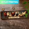 Vintage Farmhouse Chicken Metal Wall Decor, Rustic Country Kitchen Rooster Sign, 15.7 Aluminum Farmhouse Art
