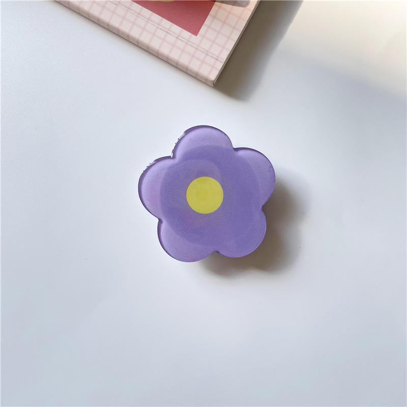 

Подставка для телефона с подушкой безопасности в виде цветного акрилового цветка - ленивая, выдвижная, складная, липкая, настольная Flower фиолетовый