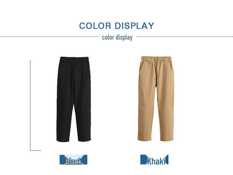 Children's Khaki and Navy School Uniform Pants – Pure Cotton, Performance, Loose Fit