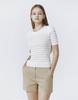 GIORDANO Striped Ribbed Short Sleeve Knit (12Gg) 354516 [4Color]