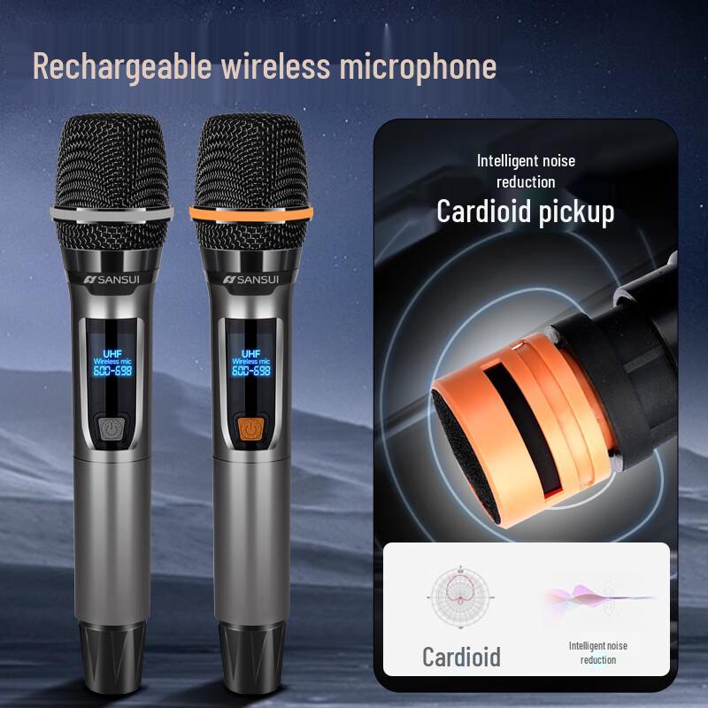 SANSUI Portable Karaoke & PA System CN plug (adapter included)