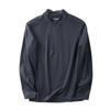 Men's High-Elastic Breathable Long Sleeve Half-Zip Fitness Top for Spring and Autumn
