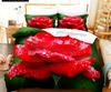 Flower Duvet Cover Set Bed Single Red Rose Quilt Cover 3D Comforter Bedding Sets 3pcs with Pillow Case King Size Full Wedding