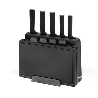 Black Elegant Knife Block | Maestro MR-1437-BLACK