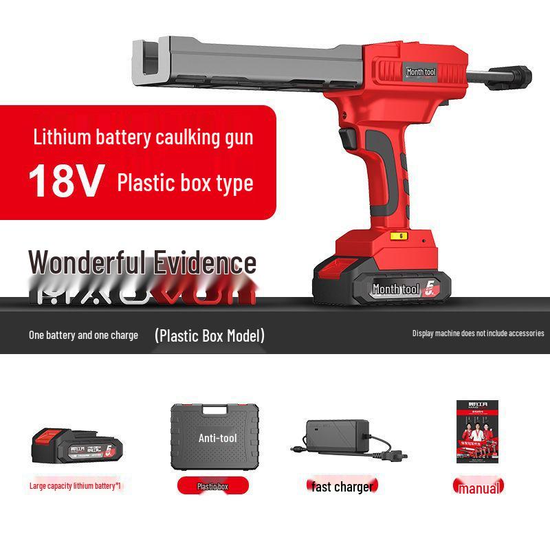 Elektryczny pistolet do fugowania z podwójną tubą i zestaw do czyszczenia płytek