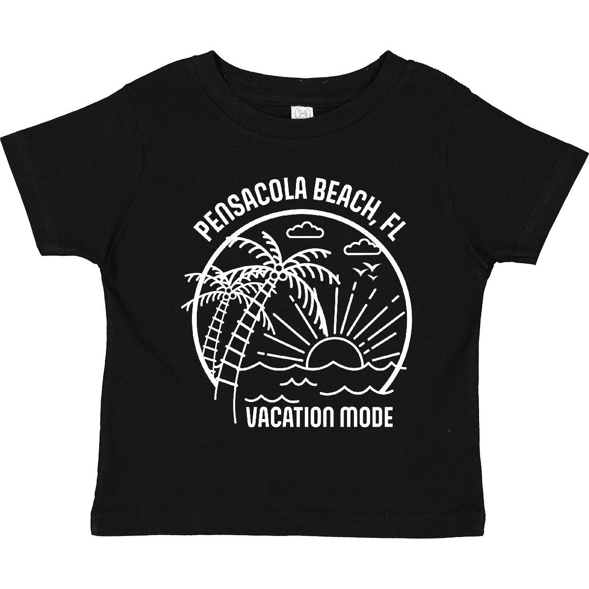 

Inktastic Summer Vacation Mode Pensacola Beach Florida Toddler kids boys T-Shirt Sunshine 110