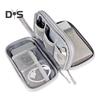 Power Bank Storage Bag Multi-purpose Carrying Case Zipper Closure Large Capacity Mesh Layer Cable Cord Storage Organizer