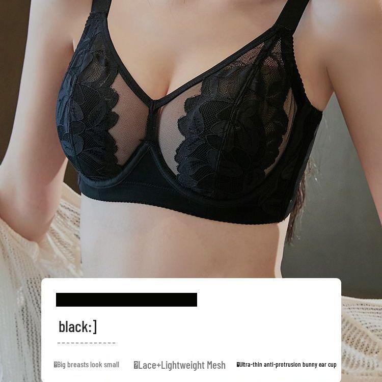 

Великий бюст, що мінімізує, проти провисання, пуш-ап бюстгальтер на кісточках з дизайном чашки «кролячі вушка» - Великий розмір, Тонкий стиль, М яка підтримка. 40/90BCD