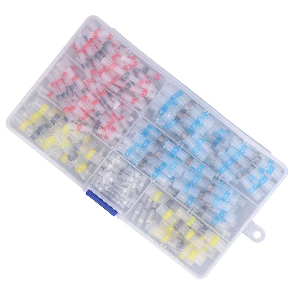 200 buc Conectori de sârmă cu etanșare prin lipire, termocontractabili, îmbinare cap la cap pentru cablu, impermeabili, izolați 2:1 Raport