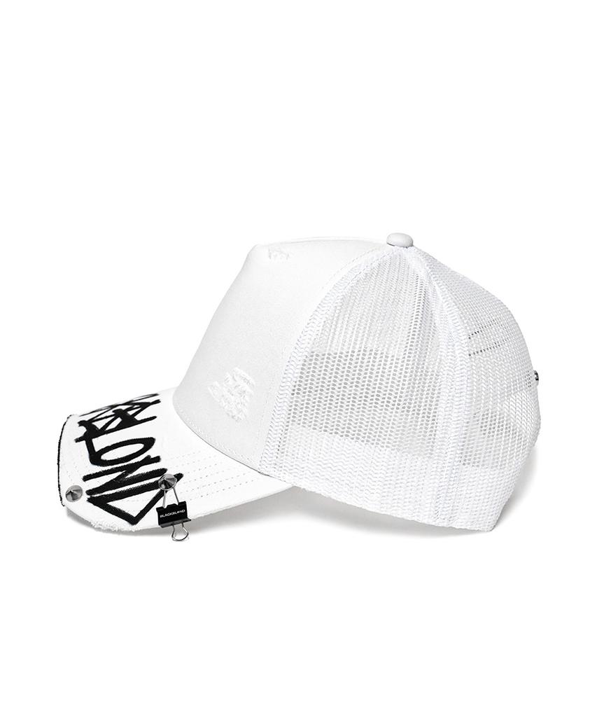 BLACKBLOND Vividi Graffiti Logo Trucker Mesh Cap (White)