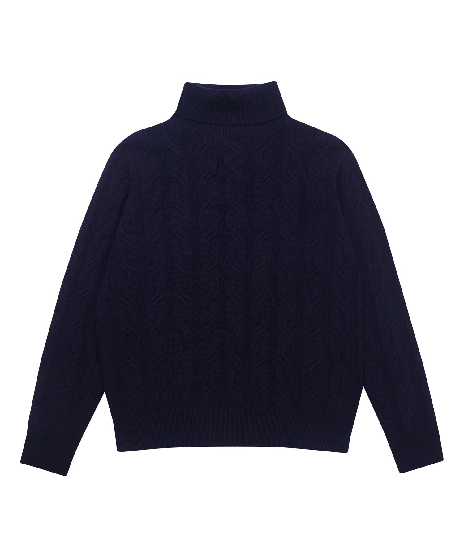 Soru Turtle Cable Sweater_Navy L