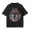 T Shirt Hip Hop Washed Cotton Harajuku T-Shirts Vintage Men Women Tops Streetwear Printed Tee Shirt