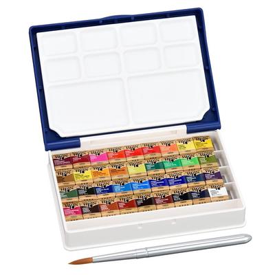 Holbein Solid Watercolor Paint Artist Pan Color PN698 Sada 36 barev Set Box 02698 (Palm Plus)