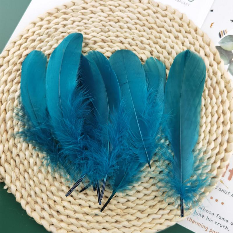 50Pcs Color Full Soft Big Floating Feather Goose Feather Diy Color Feather Headdress Craft Decorative Material