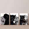 Pantera Negra Tigre Branco Leopardo Arte Pintura em Tela Impressão de Poster Vintage Parede Decoração Moderna Casa Sala de Estar Quarto Cozinha