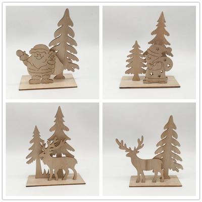 3D Wooden Christmas Tree Puzzle, Wooden DIY Crafts, Christmas Party Home Table Decoration Christmas Decorations for Home