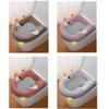 Washable Thickened Toilet Seat Cover Zipper Closure Cartoon Pattern Toilet Mat Cushion Removable Potty Cover Case Autumn Winter