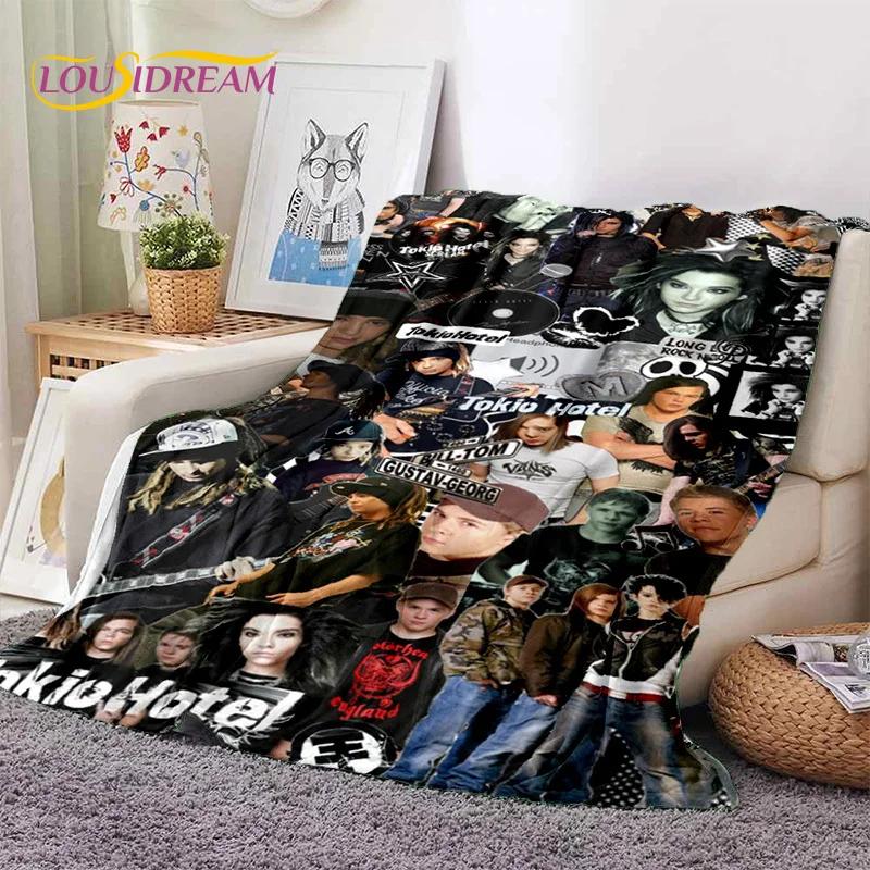 Rock Band Tokio Hotel Bill Kaulitz Soft Flannel Blanket for Bed Bedroom Sofa Picnic,Throw Blanket for Cover Outdoor Leisure Gift