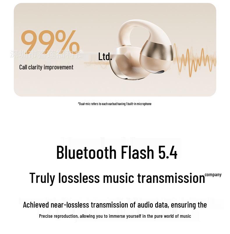 Miniso M09 Smart Translation Bluetooth Earphones - Clip-On, High-Quality Sound, Long Battery Life