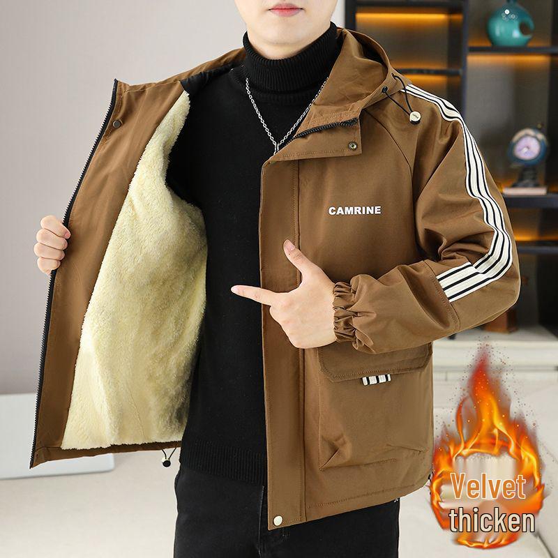 2024 Winter Kapuzen-Winddichte Baumwollgepolsterte Arbeitsjacke