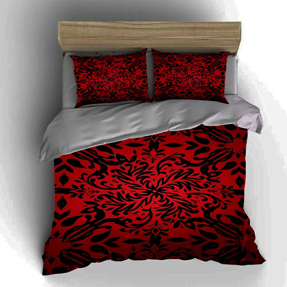 Bold, floral, symmetrical. Bedding Duvet cover sets Duvet covers Pillowcases gifts (1 * Duvet Cover 2 * Pillowcases, without duvet insert)