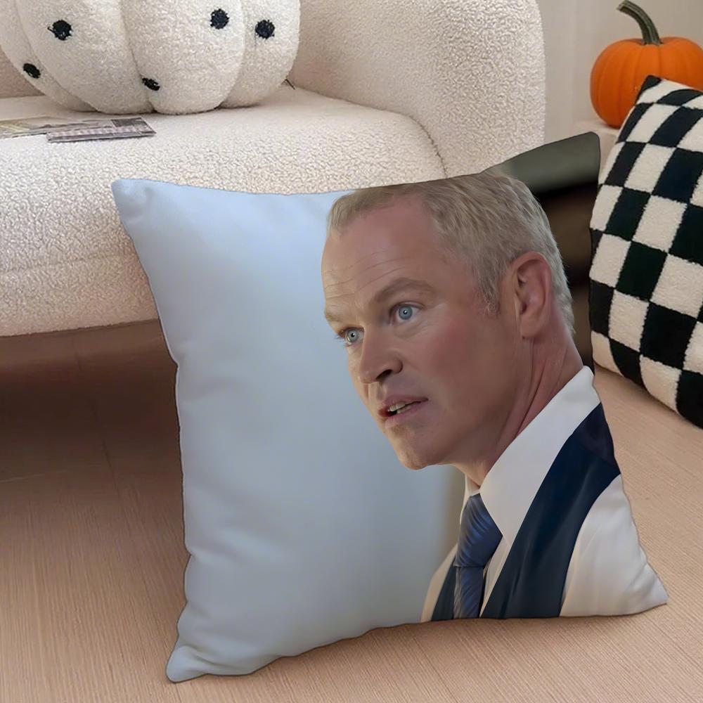 

NNeal McDonough Cushion Cover Throw Pillow Cover Hidden Button Durable Polyester Chair Cushion 30X30cm
