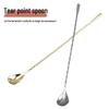 Teardrop Bar Spoon: Stainless Steel Fine Threaded Cocktail Stirrer