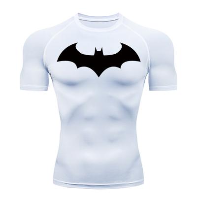 Magliette a Compressione con Grafica di Pipistrelli da Uomo a Manica Corta Rash Guard Palestra Allenamento Maglietta da Corsa Estiva Atletica Asciugatura Rapida T-shirt Top