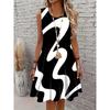Summer Ladies 3D Printed Sleeveless Dress Fashion Versatile Trend Breathable Casual