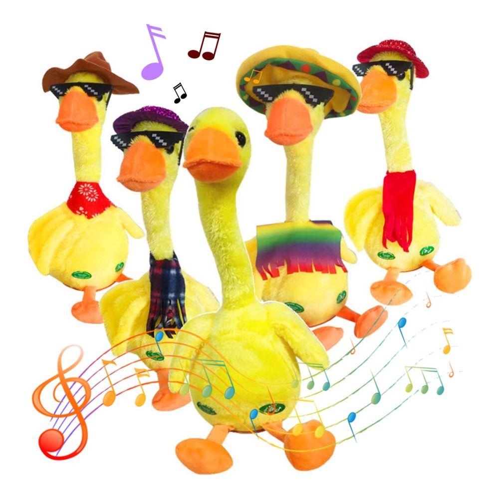 Talking Animals Electric Duck Plush Toy Music Singing Dancing Duck Toy  Children